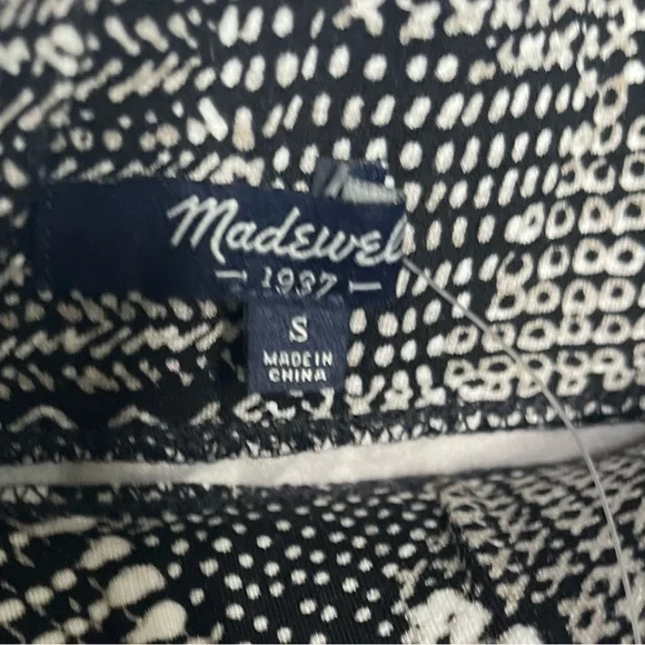 • Madewell • Downtown Skirt Batik Black Size Small Elastic Waist Band Geometric - Picture 8 of 11